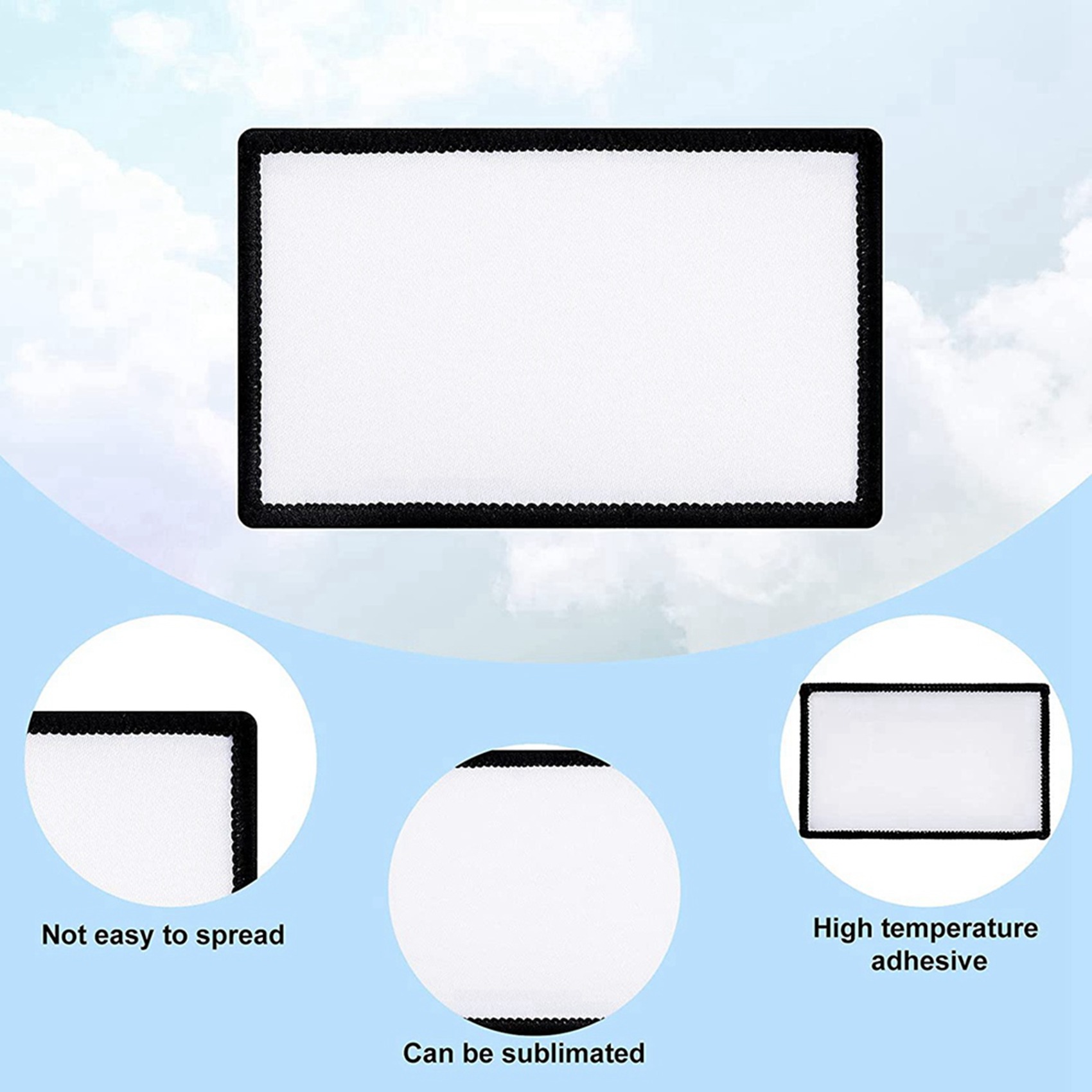 Hat Sublimation Blank - 42 個の昇華パッチブランク生地アイロン掛け長方形ブランクパッチ衣類、帽子用生地修理パッチ-AT36