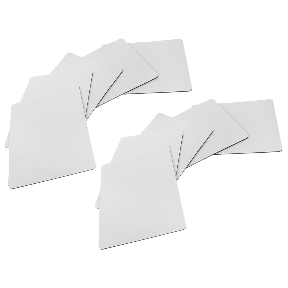 Mouse Pad Blank Sublimation - 10枚入り 大型ゴム底布製マウスパッド 無地 昇華転写印刷用 滑り止め加工 デスクマット