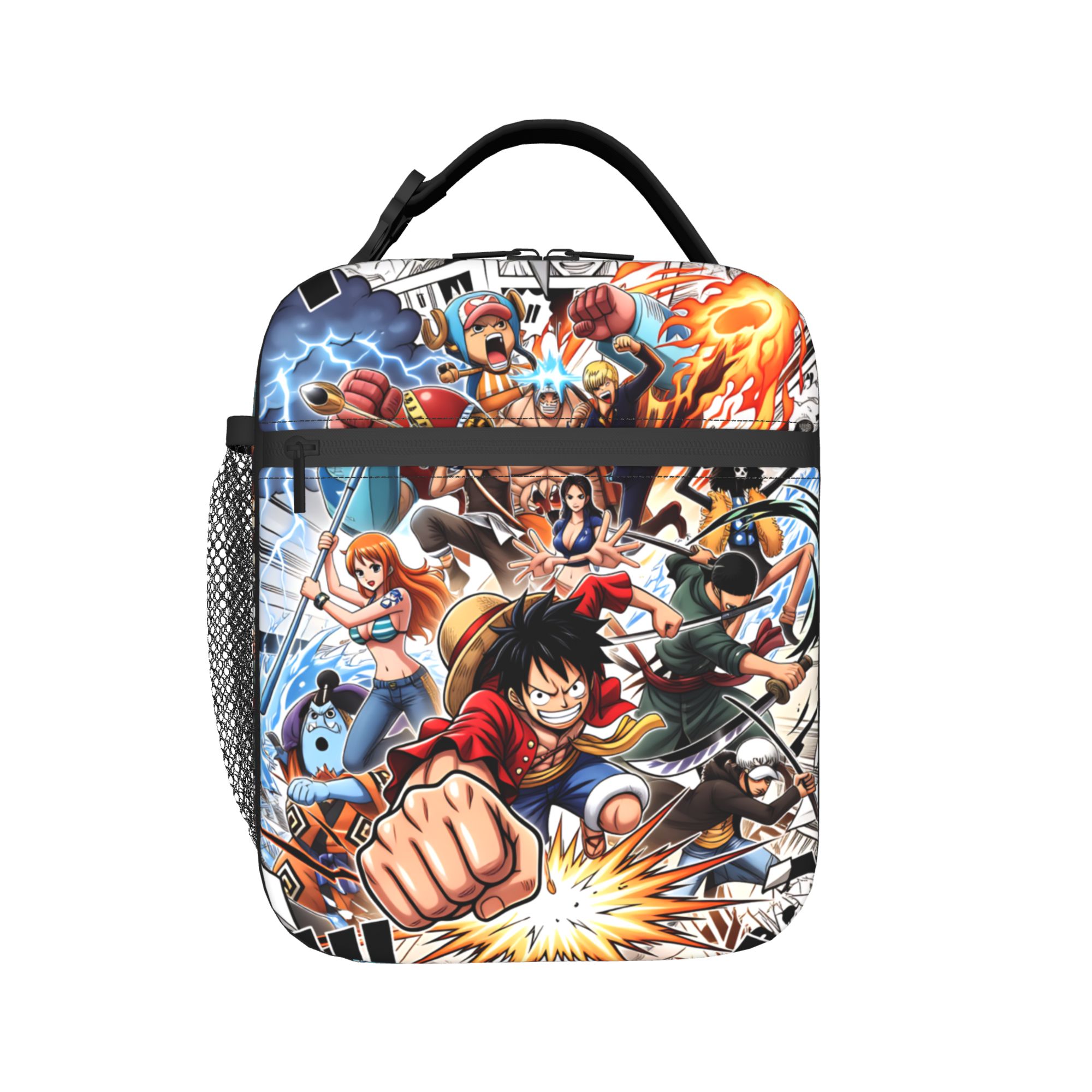 Tote Bag Sublimation - ワンピース ルフィ 断熱ランチバッグ 女性用 再利用可能 アニメ