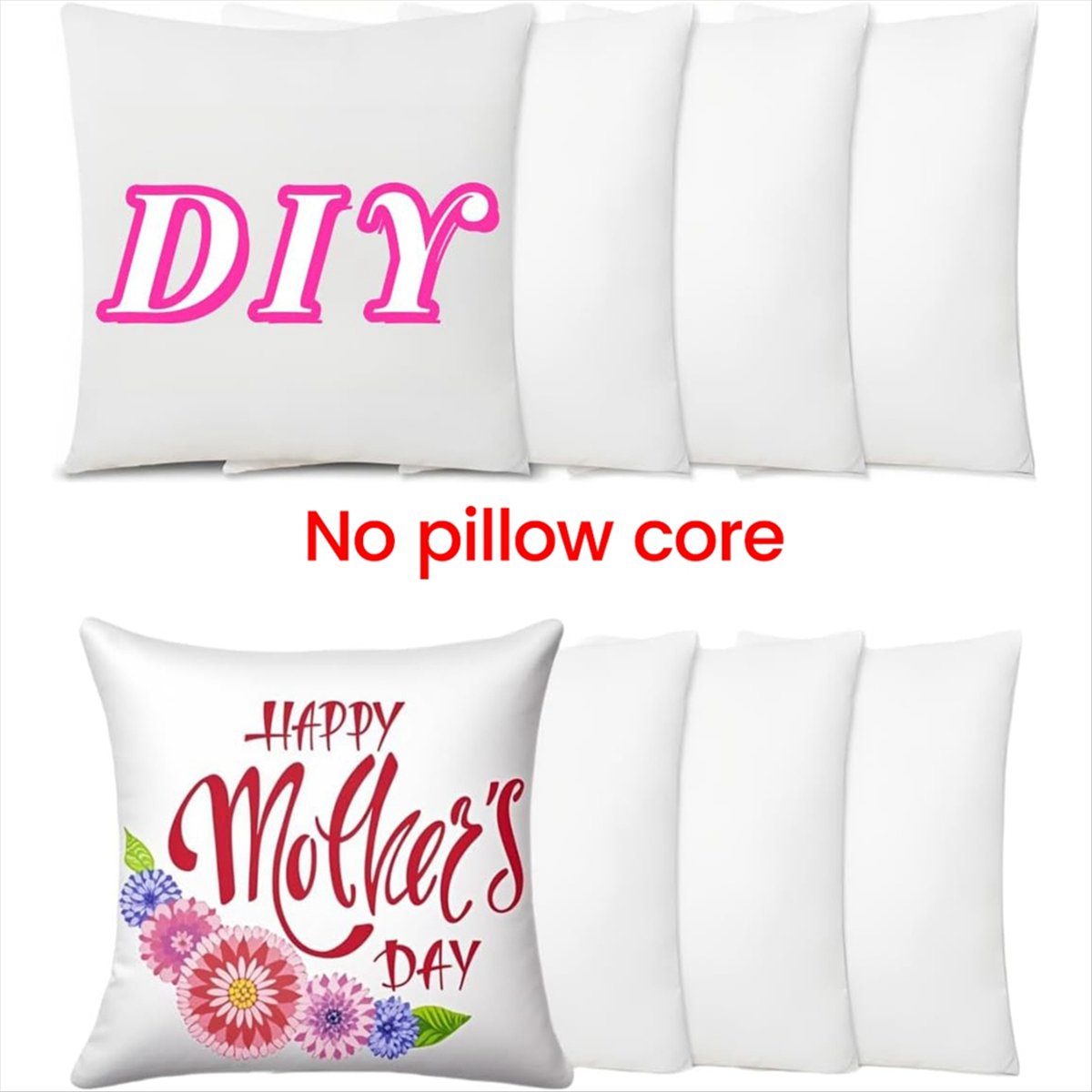 N14R トップ8個入り昇華ブランク枕カバー 16×16イン - Pillow Cover Sublimation のレビューと価格