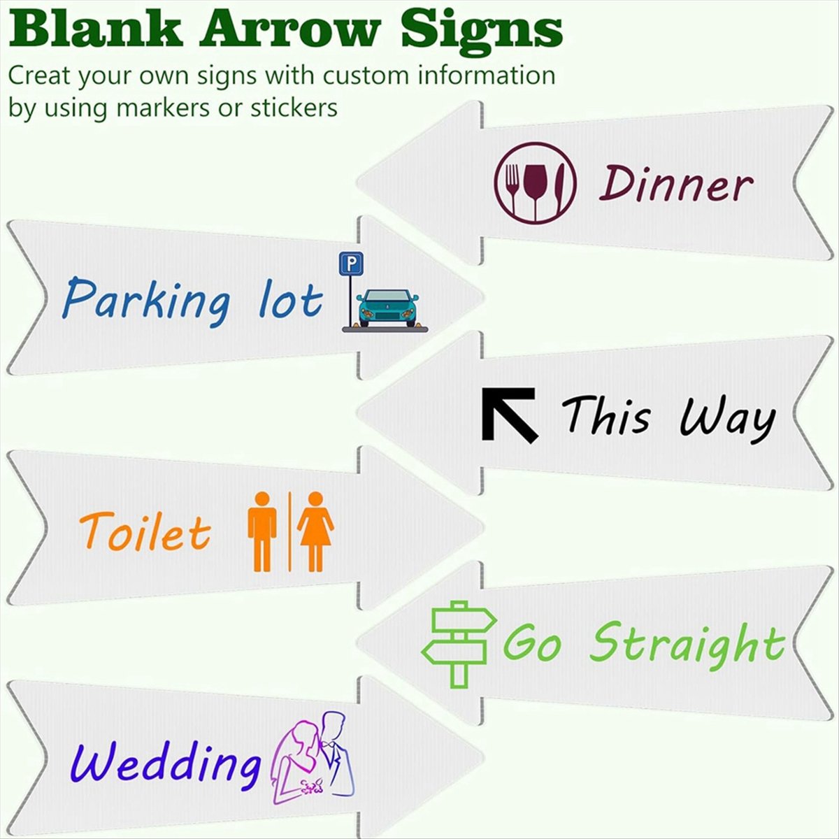 (AIMA) 指示用矢印標識（杭付き）、4枚組 無地ヤードサ - Yard Sign Blank のレビューと価格