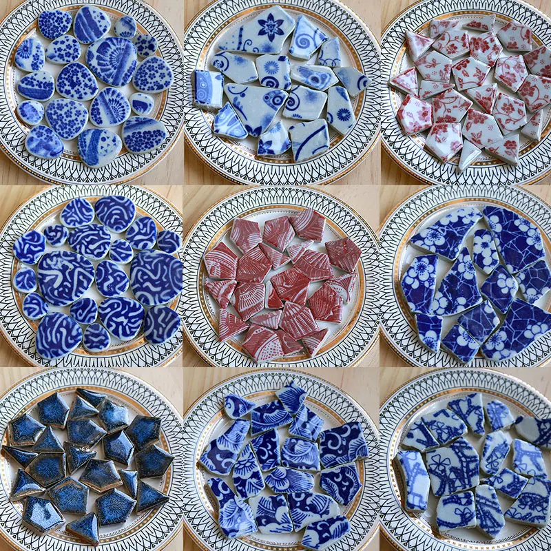 100 グラムオーバルセラミックモザイクタイルマルチカラーモ - Ceramic Tile Blank のレビューと価格