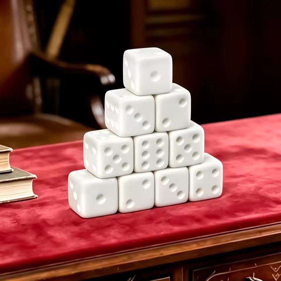 10個/セット 無地の白いサイコロ 面白いパズルゲーム 15 - Puzzle Blank White のレビューと価格
