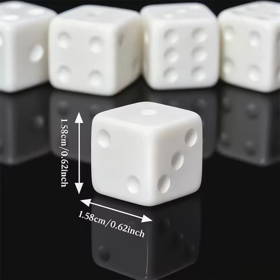 10個/セット 無地の白いサイコロ 面白いパズルゲーム 15 - Puzzle Blank White のレビューと価格