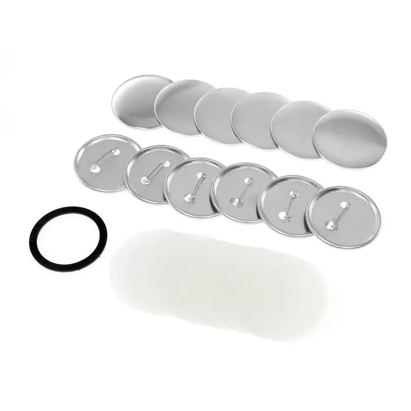 100個入り 無地バッジピンボタンメーカー部品 家庭用品 D - Button Badge Blank のレビューと価格