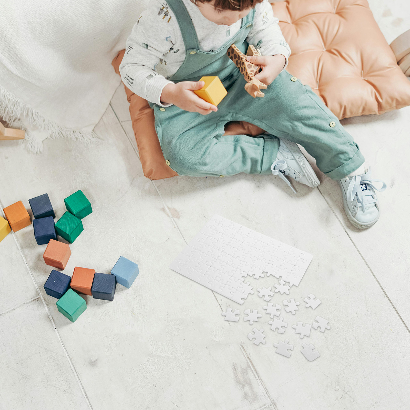 4枚入り昇華転写用ブランクパズルピース ホワイト DIYジグ - Puzzle Blank White のレビューと価格