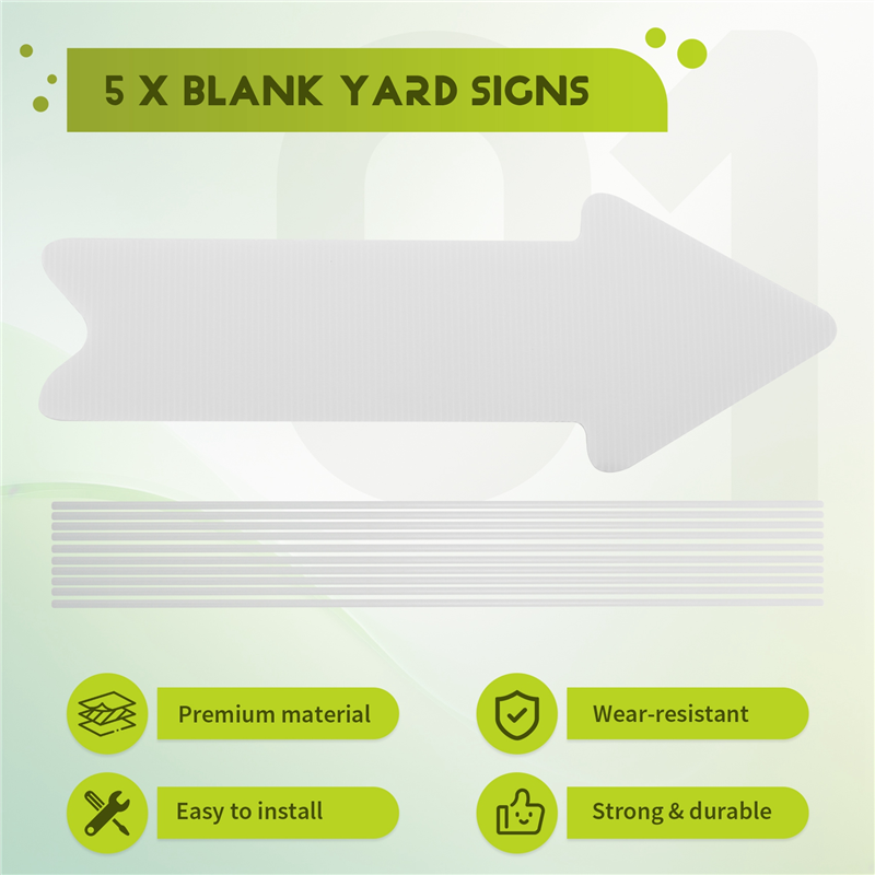 AFOURT-屋外芝生サイン 無地ヤードサイン 5パック 1 - Yard Sign Blank のレビューと価格