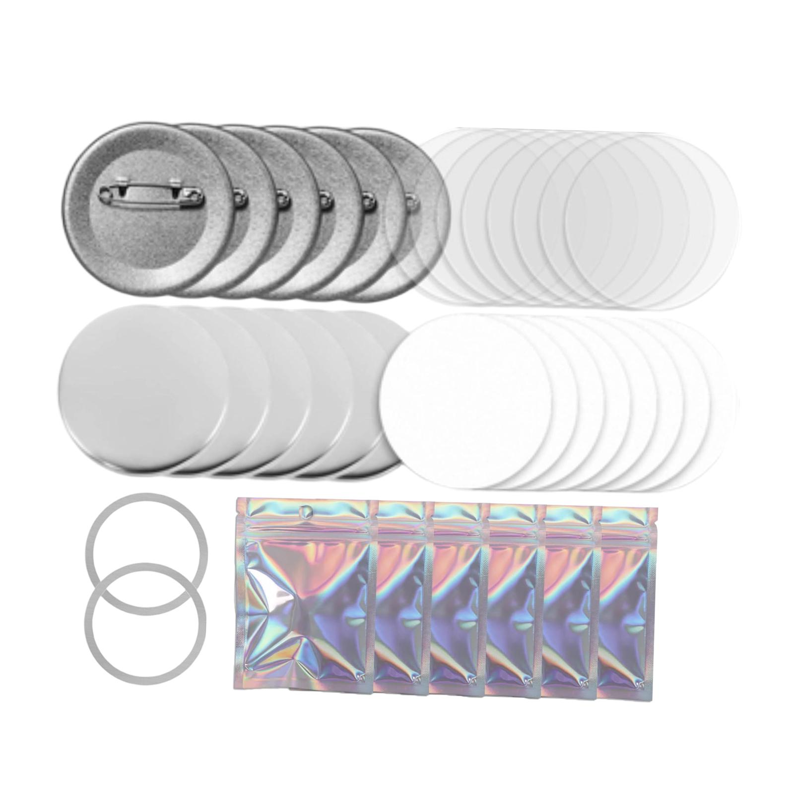 902個の空白のボタン作成用品、ガスケット付き透明フィルムク - Button Badge Blank のレビューと価格