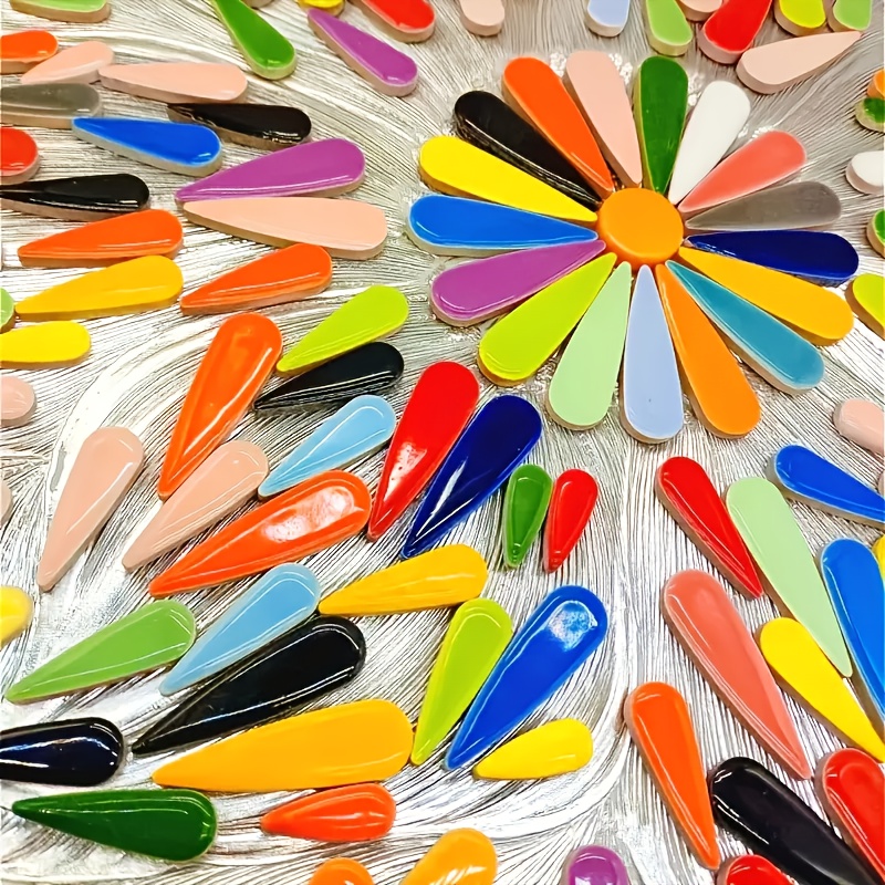 50 グラムの涙型セラミックモザイクタイル DIY 手作りセ - Ceramic Tile Blank のレビューと価格
