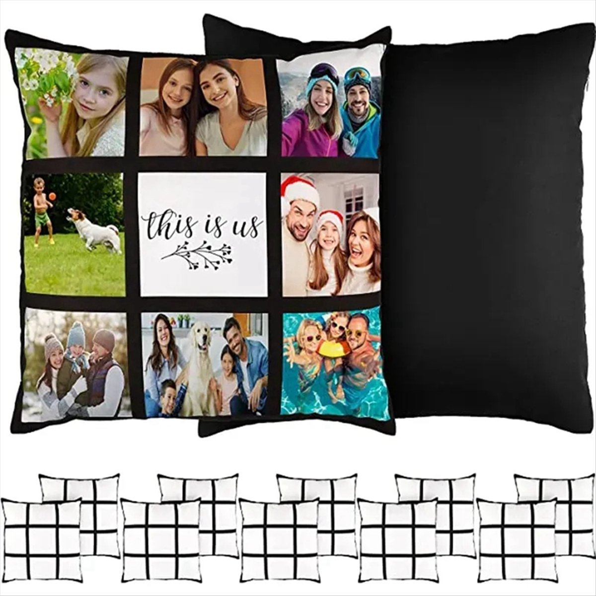 ABNH 6個入り昇華ブランクパネル枕カバーDIYポリエステ - Pillow Cover Sublimation のレビューと価格