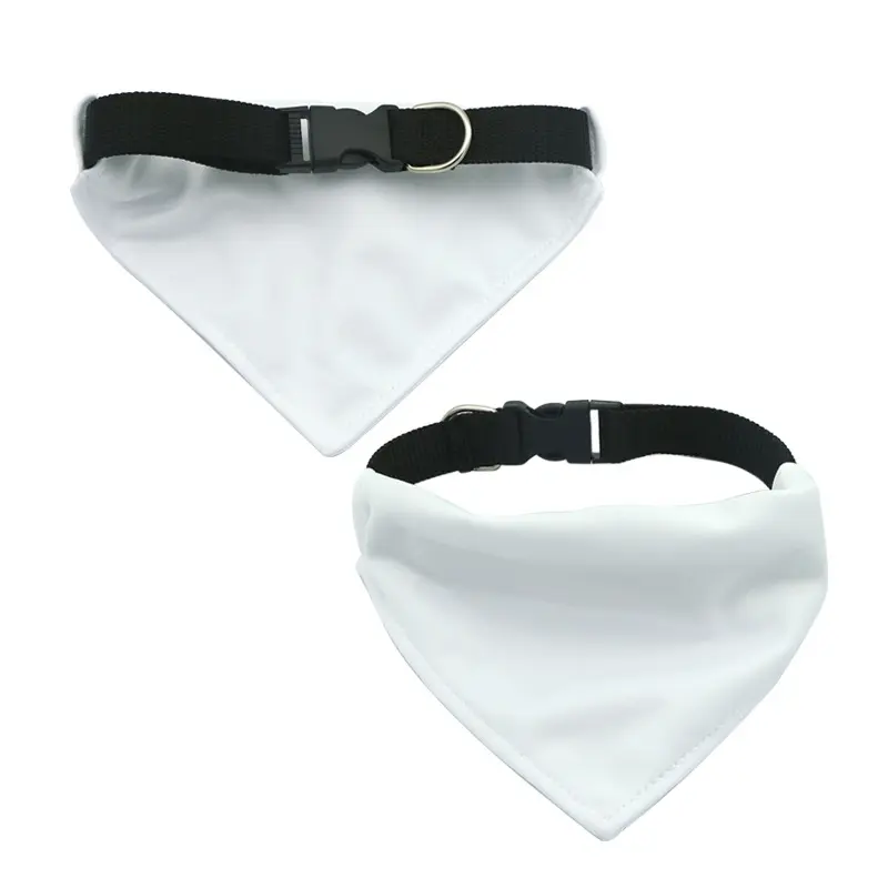 昇華型ホワイト無地犬ペット三角スカーフ唾液タオル子犬猫バンダ - Bandana Blank White のレビューと価格
