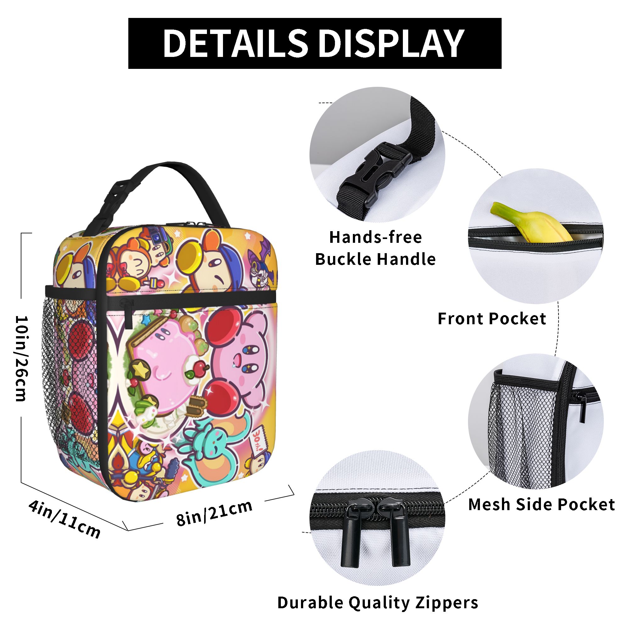 カスタム K-Kirbys 断熱ランチトートバッグ 女性 男 - Tote Bag Sublimation のレビューと価格