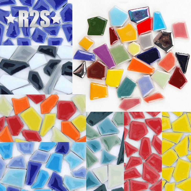 100g 磁器モザイクタイル DIY クラフト セラミックタ - Ceramic Tile Blank のレビューと価格