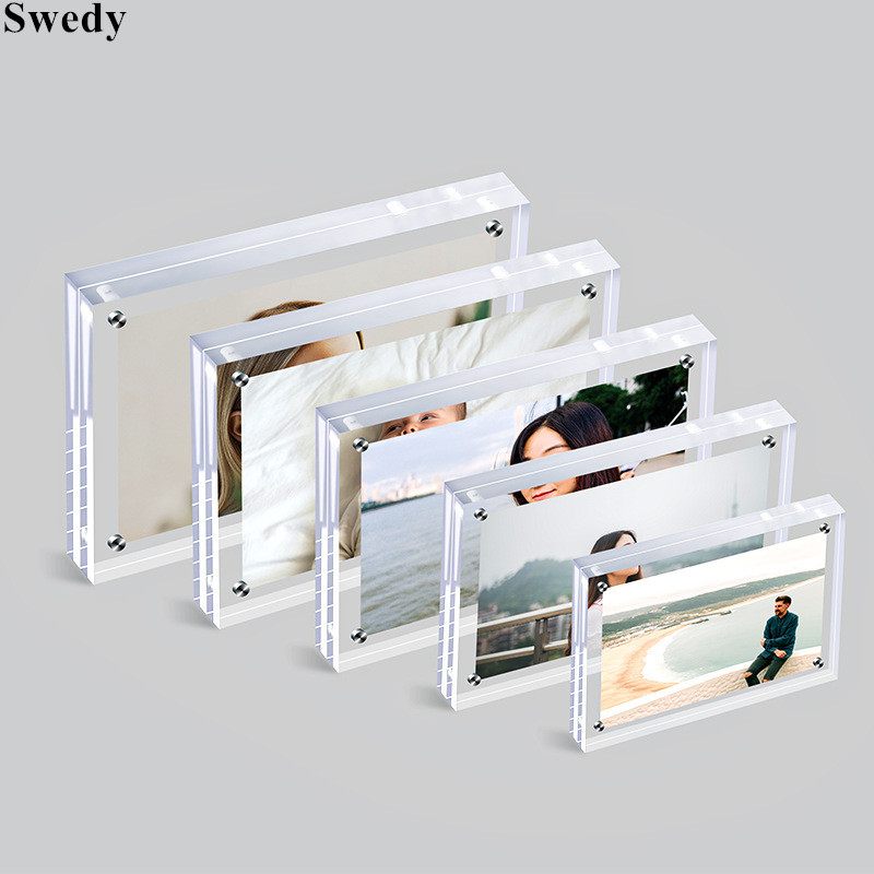 20 ミリメートル厚磁気アクリルサインホルダーディスプレイス - Photo Acrylic Block のレビューと価格