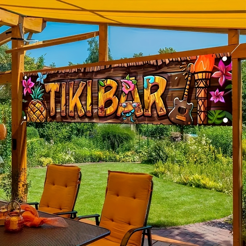 ティキバーバナー トロピカルハワイアンビーチテーマ パーティ - Yard Sign Blank のレビューと価格