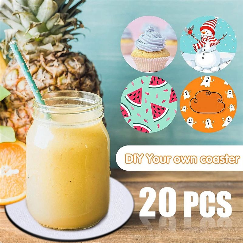 AB46-昇華ブランクコースター 昇華ラウンド熱転写カップマ - Coaster Sublimation Blank のレビューと価格