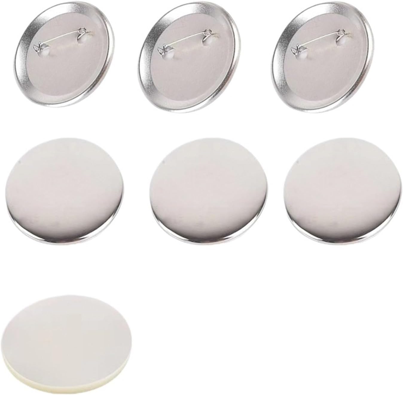 ボタンメーカー、ボタンメーカー500個入りメタルピンブランク - Button Badge Blank のレビューと価格