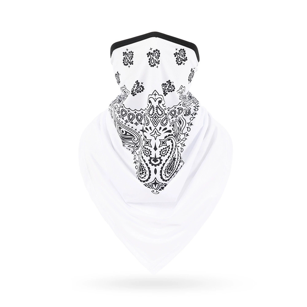 多機能バンダナマスクブラックホワイトヒップホップバンダナラッ - Bandana Blank White のレビューと価格