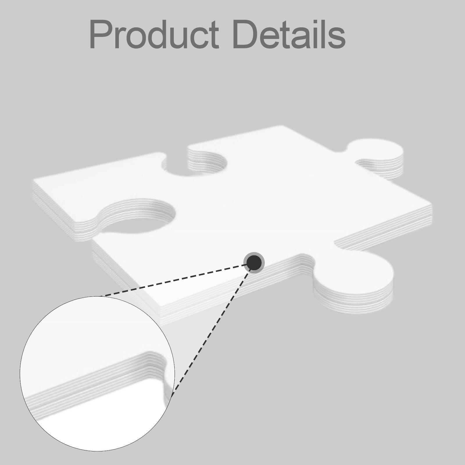 24x ホワイトボール紙ブランクジグソーパズル 30.5cm - Puzzle Blank White のレビューと価格