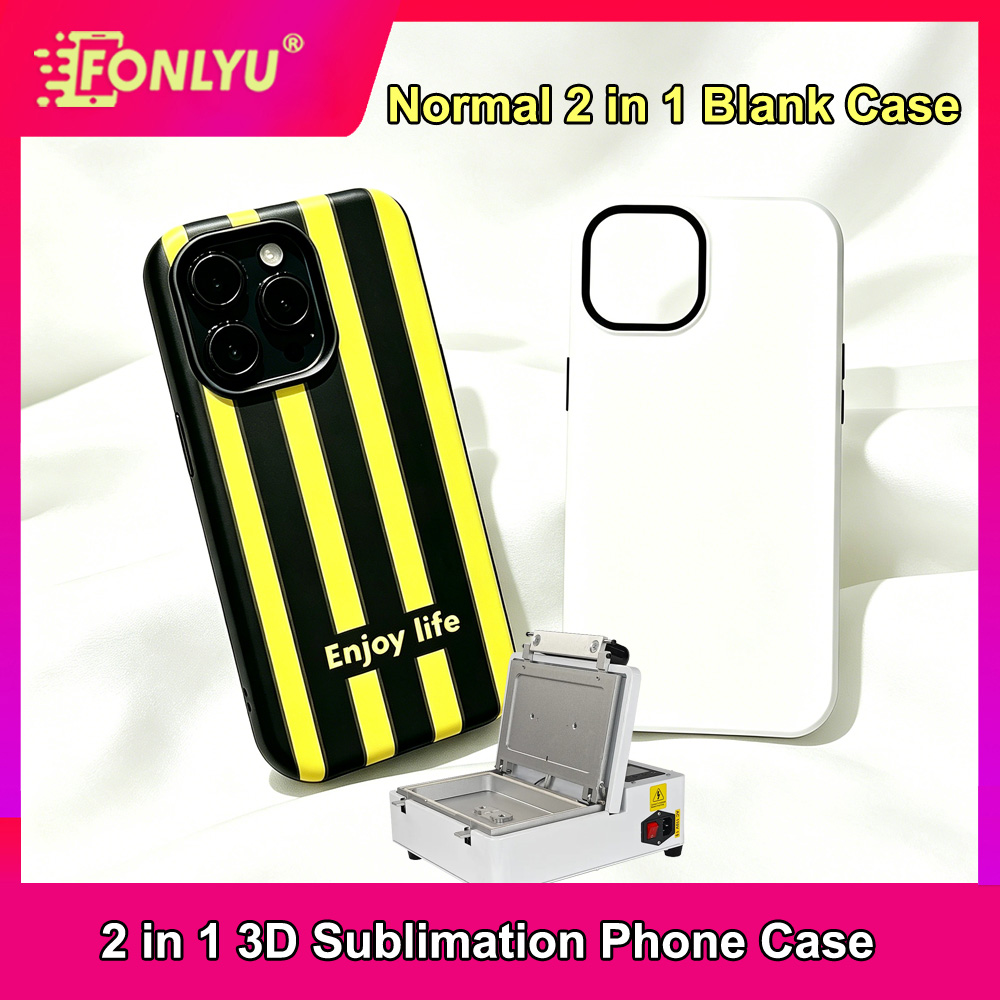 FONLYU 10個入り 2 in 1 無地スマホケース 3 - Phone Case Blank Print のレビューと価格