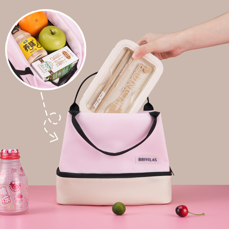 保温保冷二重構造アルミ箔入り防水カラーブロックポータブルラン - Tote Bag Sublimation のレビューと価格