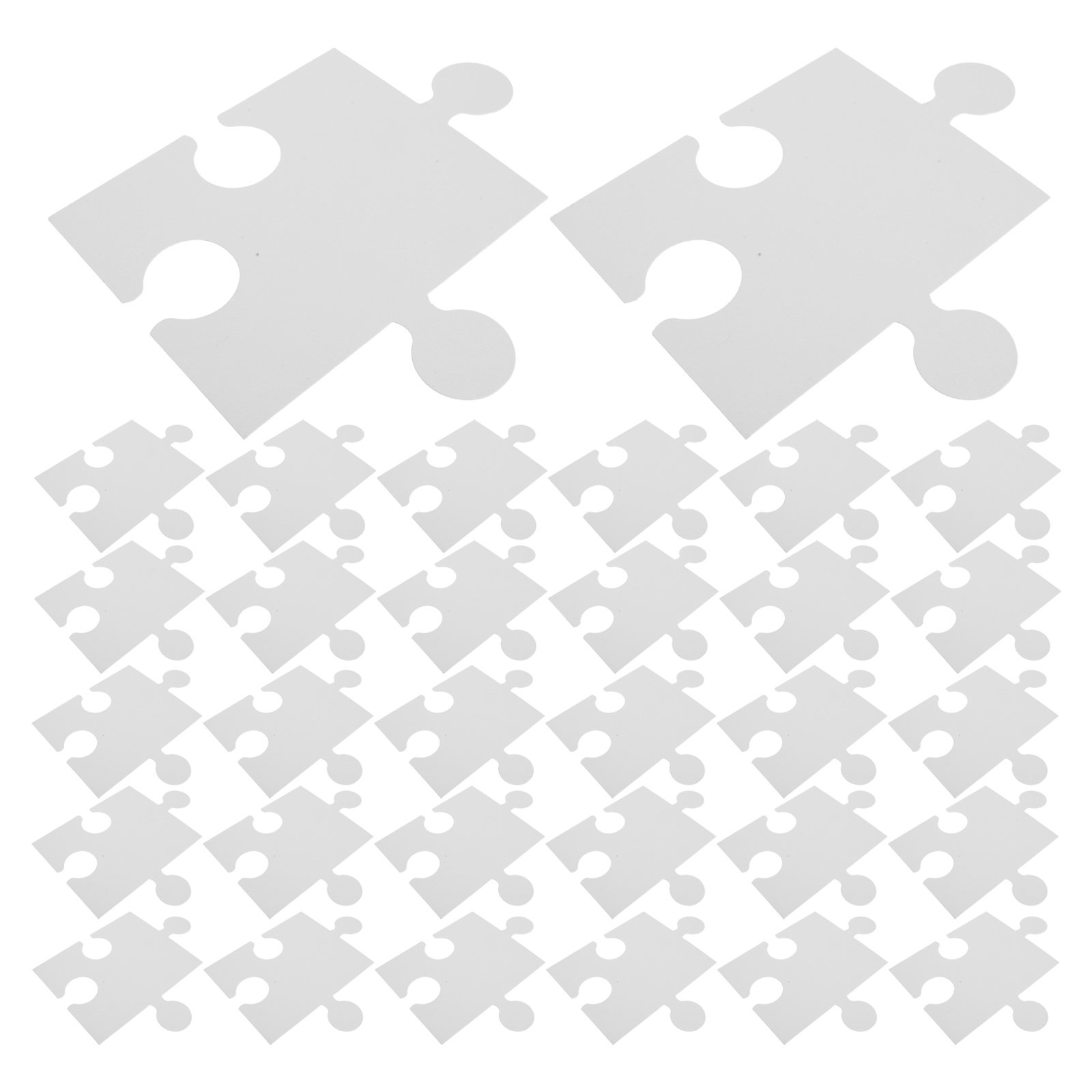 60枚入り 大型白無地パズルピース 子供向けDIYお絵かき工 - Puzzle Blank White のレビューと価格