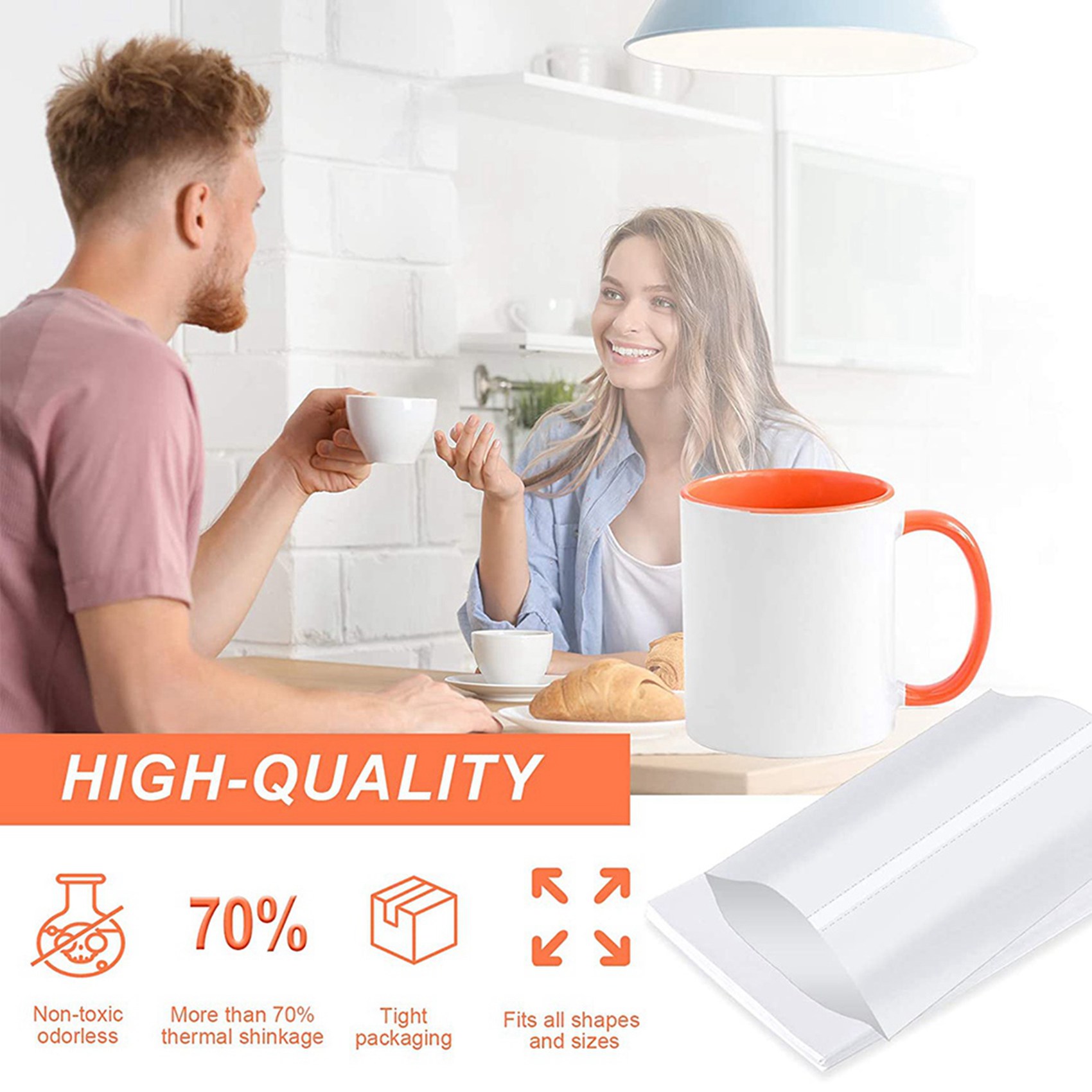 ABBN-8X12 インチ昇華型シュリンク ラップ スリーブ - Sublimation Mug White のレビューと価格
